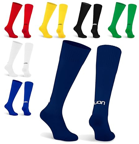LION SPORTSWEAR Plain Cub Football Socks – Kids & Adult Sizes – Multiple Colours – Comfortable & Durable Sports Socks - Navy | Medium (UK 4-7)