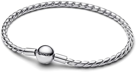 PANDORA Moments Runder Verschluss Flügel-Kettenarmband aus Sterling Silber, Kompatibel Moments, Größe: 16cm, 594028C00-16