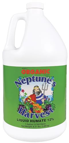 Neptune’s Harvest Liquid Humate 12% Concentrate - Organic Soil Conditioner with Humic Acid - Improves Soil Structure & Fertilizer Efficiency - Ideal for Lawns, Gardens & More (Gallon)