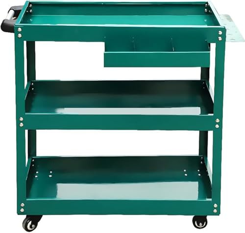 Chariot à outils mobile professionnel à 3 niveaux – Établi polyvalent pour garage, entrepôt, atelier – Solution de rangement robuste pour outils et équipements