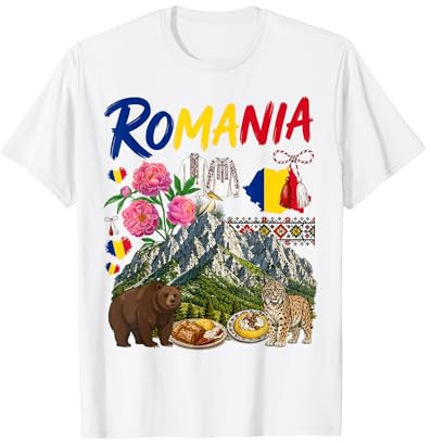 Romanian Flag Outfit Idea for Women Romania Costume Themed T-Shirt