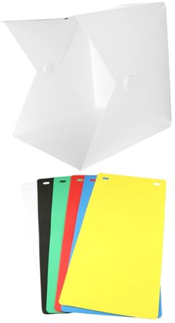 ADOCARN Scatola Luminosa Portatile per Fotografia LED Bianco, Struttura in Abs Pieghevole, Previene Ombre e Riflessi, per Sfondi Fotografici e Prodotti come Orologi e Scarpe
