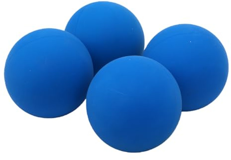 Cuifati 4 St Squashbollar Hög Elasticitet Gummi Ihåliga Inre Professionell Träning Squashbollset för övning, Förbättra Handens ögakoordination och Svarshastighet, Hållbar blå 6 Cm