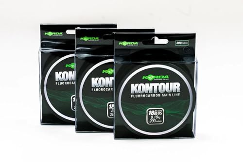 Korda Kontour Fluorcarbon - 200m Fluorocarbonschnur, Durchmesser/Tragkraft:0.37mm / 18lb