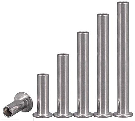 304 Edelstahl-Flachkopf-Halbrohrnieten, Rundkopfnägel, M6M8-M6 * 7 (10 Stück)