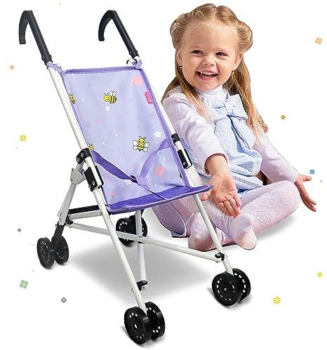 Anivia Stroller Toy Collection Doll Stroller Baby Doll Accessories for Toddlers 1-3Heart Design Gifts for Toddlers and Girls Toy Stroller