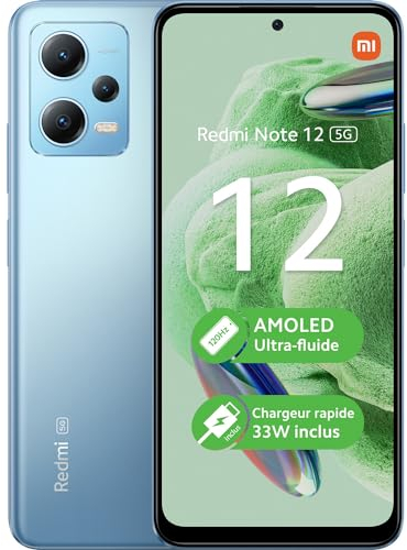 Xiaomi Redmi Note 12 5G 16,9 cm (6.67) Double SIM hybride Android 12 USB Type-C 4 Go 128 Go 5000 mAh Bleu