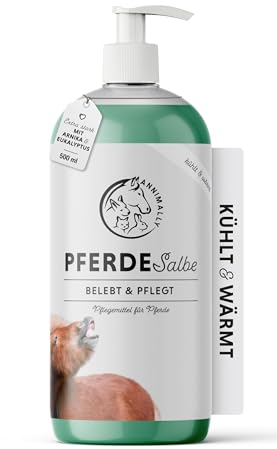 Pferdesalbe 500ml Pferdegel kühlend und wärmend - Pferdebalsam mit Arnika, Menthol, Eukalyptus & Rosmarin