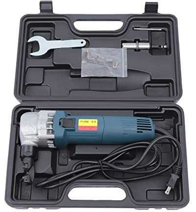 Utensile da taglio per metalli, Roditrice elettrica per lamiere con 2 teste di taglio 30.000 giri/min. Kit di utensili da taglio per lamiere manuali per la lavorazione di piastre in acciaio inossida