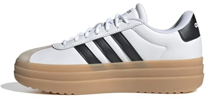 adidas Damen Vl Court Bold Sneaker, Weiß/Schwarz/Wonder Beige, 7 US
