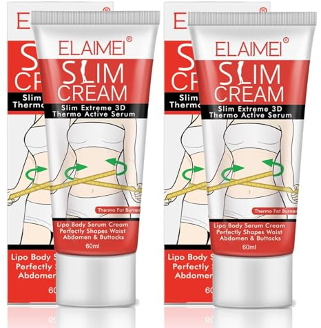 P-Beauty Fettverbrennungs Creme 60ml | 3D Thermo Aktive Slim Cream gegen Cellulite und für straffe Haut | Verbrennung von Körperfett | Sport Creme | erhöht die Hautfestigkeit & Elastizität | 2x 60ml