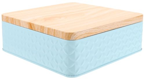 Healvian Square Cookie Tin Box 6.69X6.69X2.36In Metal Tin with Lid Airtight Storage for Baked Goods Snack Packaging and Home Organization