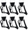 WEGREAT Lot de 6 porte-verres à vin pour le cou : porte-verres à vin portable mains libres à accrocher avec lanière, porte-verres à vin pour Noël, anniversaire, mariage, fête, CKN-RA92
