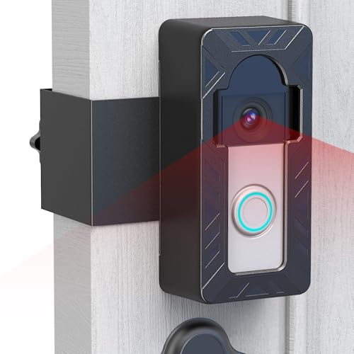 PHYSEN Kein Bohrer Video Türklingel Halterung mit Regenschutz, Kompatibel mit Video Doorbell 1/2/3/3 plus/4/pro, Anti-Diebstahl Video Türklingel Doorbell Montagehalterung Zubehör