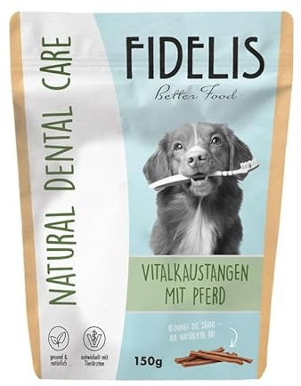 Fidelis - Bastone da masticare per cani – Snack per la cura dei denti per cani, 150 g, per cani secchi all'aria in 100% materie prime naturali – per cani come snack per l'igiene dei denti