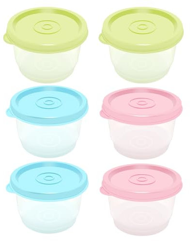 Xpieoyrm Lot de 6 Organisation Garde-Mange, Boîtes Alimentaires en Plastique Sans BPA avec Couvercles, Boite Hermetique Alimentaire, Va au lave-vaisselle, au réfrigérateur et au micro-ondes