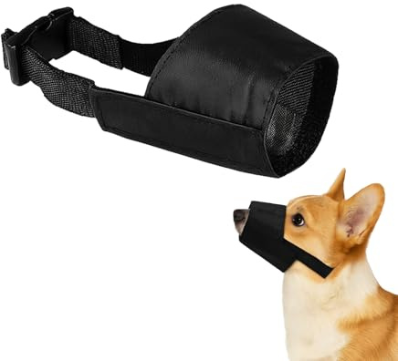 Muzzle for Medium Dogs, Dog Muzzle, Soft Muzzles for Dogs Medium, Waterproof Oxford Fabric & Polyester, Adjustable Baskerville Muzzles, For Preventing Biting and Chewing Control
