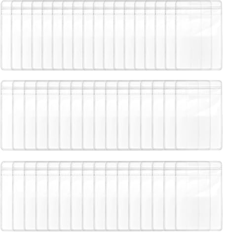 50 Pieces Clear PVC Jewelry Bags, PVC Packing Pouch Organizer Portable Travel Jewelry Organizer Anti Oxidation Self Seal Storage Bags Gift for Women Girl Earrings Rings Necklaces Bracelets