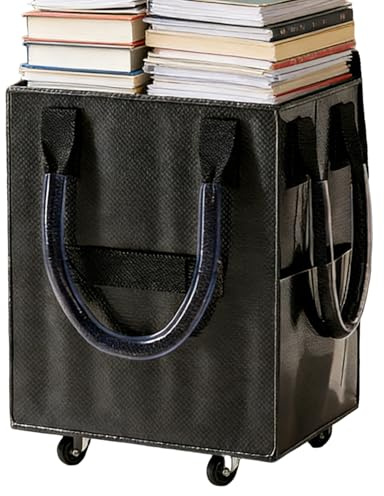 Sac à provisions à roulettes – Grand chariot pliable, sac de transport robuste, sac de courses polyvalent | Chariot portable pliable pour les voyages, le linge, le camping, les vêtements