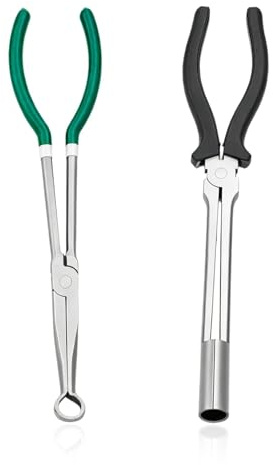 yqdnboi 2 Pezzi Pinze per la rimozione, Pinza Lunga, Pinza per Candela, Pinze per connettori automobilistici, Pinze per rimozione Cavi Candela, Adatti per Automobili, Industria ed edilizia.