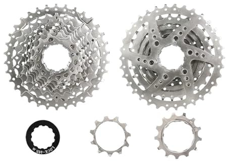 Passar till BUCKLOS cykelkassett 8/9-växlad frihjul för cykel 11-25T/28T/32T/34T/36T/40T landsväg mountainbike för HG navdel MTB-frihjul Cykelkassett