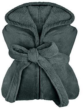 npluseins extra mjuk huva badrock av mysig fleece – i moderna färger och olika storlekar – unisex och vadlång