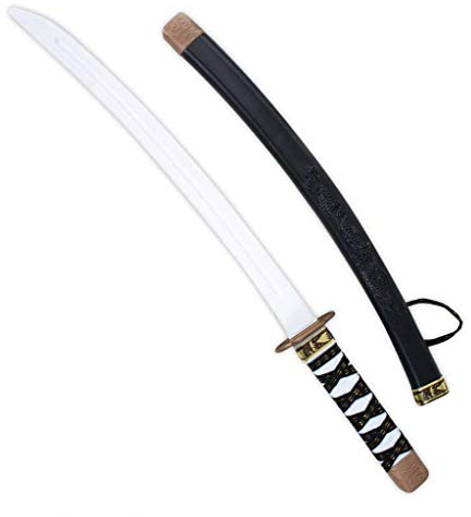 KarnevalsTeufel Samurai Spiel - Schwert inklusive Schwerthülle, ca. 65 cm lang | Ninja, Kämpfer, Karneval, Mottoparty