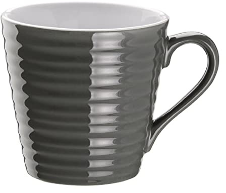 Olympia CafпїЅ Aroma Mugs in Charcoal - Stoneware - 340 ml 12 Oz - 6 pc