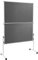 Legamaster Economy Moderationswand klappbar - grau - 150x120 cm - doppelseitig, mit Filz bezogenes Pinboard - einsetzbar als Trennwand - inkl. 4 feststellbaren Rollen