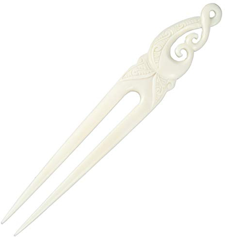 Island Piercings Haarnadel Haargabel Handarbeit aus Bone Maori Design HN299