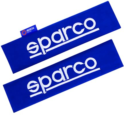 SPARCO Gurtschoner Gurtpolster Sicherheitsgurt Gurtschutz Autogurt Blau 2x