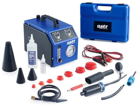 Orion Motor Tech 6 L/min Macchina del Fumo Rilevatore di Perdite EVAP, 12 V Rilevatore di Fumo per Auto con Manometro e Adattatore Conico per Sistemi di Scarico Raffreddati a Vuoto EVAP