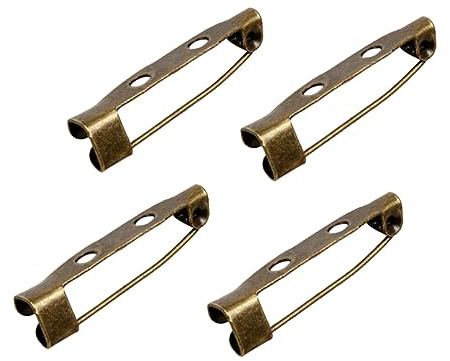 NUOBESTY Fermagli di sicurezza per spille da donna 2 cm in lega di bronzo 200 pezzi per gioielli artigianali