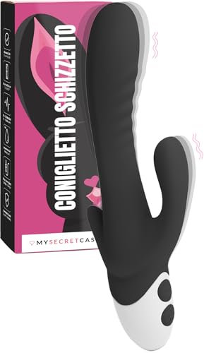 MySecretCase Vibratoreper Donna Professionale - Vibratore Donne Realistico per Clitoride, Dildo Per Coppia Vibrante Piccolo, SexToys Stimolatore Per Clotoride, Vibratori (Coniglietto Schizzetto)