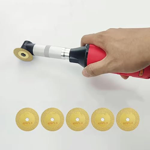 GXLDIANPU Nettoyeur Électrique De Joints De Carrelage 350W, 6 Vitesses, Brosse Externe en Carbone, avec 5 Tranches De 40 * 6 * 1mm, pour Poncer/polir/Nettoyer Les Joints.