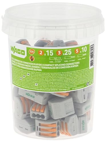 Wago Pot de 50 bornes de connexion automatique S222 2,3 et 5 entrées