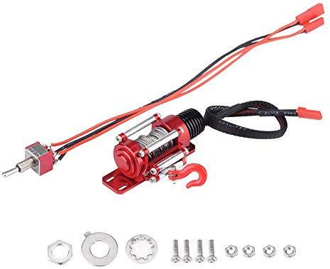 VGEBY Treuil RC pour Voiture, Treuil électrique en Métal à l'échelle 1:10 Treuil RC pour véhicule Modèle Compatible avec SCX10 D90 D110 TF2 KM2 Accessoires de Voitures Miniatures