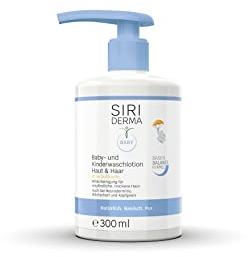SIRIDERMA Baby- und Kinderwaschlotion Haut & Haar - Basische Reinigung, Bei empfindlicher, trockener Baby- und Kinderhaut (300ml) ohne Duftstoffe