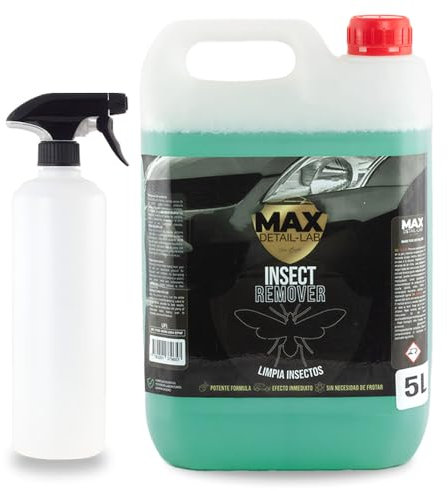 MAX DETAIL-LAB - Insect Remover - Rimuovi Moscerini Auto Pulizia Insetti Carrozzeria Senza Sfregare, Detergente Professionale Altamente Efficace, Facile Usare Lavaggio Esterno Detailing Car Moto 5L
