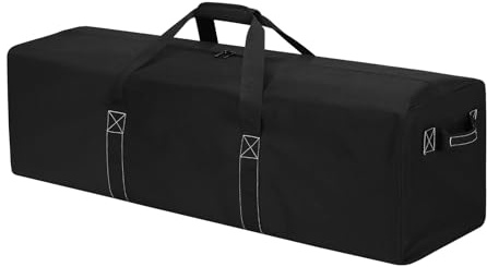 Grand sac de sport pour voyage, camping, sac fourre-tout, sac de rangement pour équipement de sport avec 2 poignées latérales, Noir , 106,68 cm (42), grand sac de sport