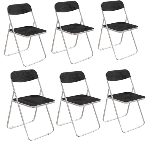 HDHNBA 4 Pack Plastic Folding Chair Foldable Plastic Chair, Outdoor Indoor Portable Party Chairs,Stackable Commercial Seats with Steel