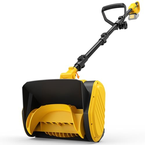 Pala da neve elettrica per batteria Dewalt 20 V Max, spazzaneve senza spazzole da 27,9 cm con manico regolabile, max 26 m, pala da neve senza fili 20 V per vialetto, marciapiede, patio, ponte (senza