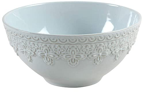 Lenox 885655 Chelse Muse Fleur Scodella in grès porcellanato, bianco, blu