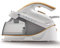 Breville PressXpress Generador de Vapor Hierro | 2400 W | Suela de Cerámica | Tanque de Agua Desmontable | Blanco y Oro Satinado [VIN410]