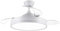 CJOY Ceiling Fan Light with Retractable Blades, 42 inch Ceiling Fans with Lamps and Remote, Invisible Fan DC Reversible, Quiet 3 Blades, 6 Speeds, 36W Dimmable LED, Timer, White
