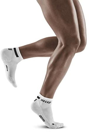 CEP - THE RUN COMPRESSION SOCKS LOW CUT für Herren | Kurze Laufsocken mit Kompression in weiß | Regenerierende Kompressionssocken für Männer | Gr. IV | L