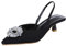 SOOUICKER Ladies Slingback Kitten Heel Court Shoes for Women Mid Heel Diamante Pointed Toe Wedding Prom Dress Sandals
