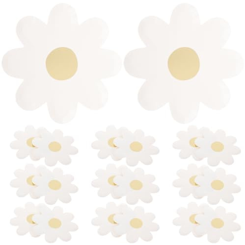 Amosfun Piatti Di Carta Usa E Getta a Forma Di Fiore 7 Pollici 20 Pezzi Stoviglie Per Feste Picnic Compleanni Leggeri Facili Da Smaltire Per Casa Eventi