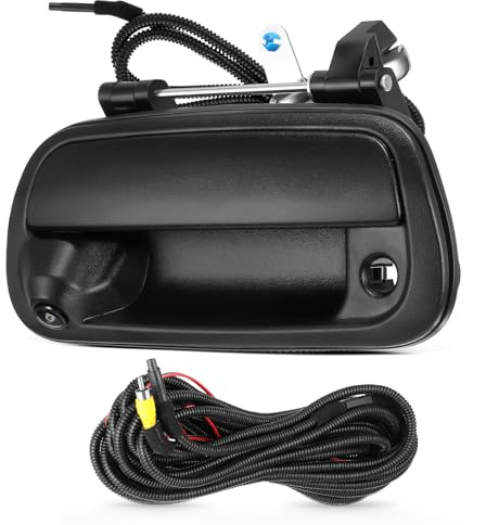 ACAUTO Tailgate Handle Backup Camera Fit for Toyota Tundra 2000-2006 Tailgate Reversing Rear View Park Assist Camera RCA Plug Replaces 819952028013