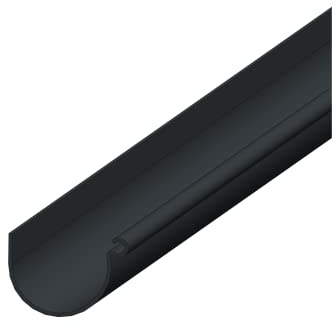 4 Home & Garden | Einzelteile Dachrinnensystem 60 mm Typ250 Fallrohr DN 60 | Halbrundrinne Kunststoff PVC Anthrazit | Verbinder Stutzen Rinnenhalter (Dachrinne 150cm)